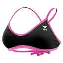 TYR Durafast Crosscutfit Tie Back Top Black/Pink Two Piece Suits